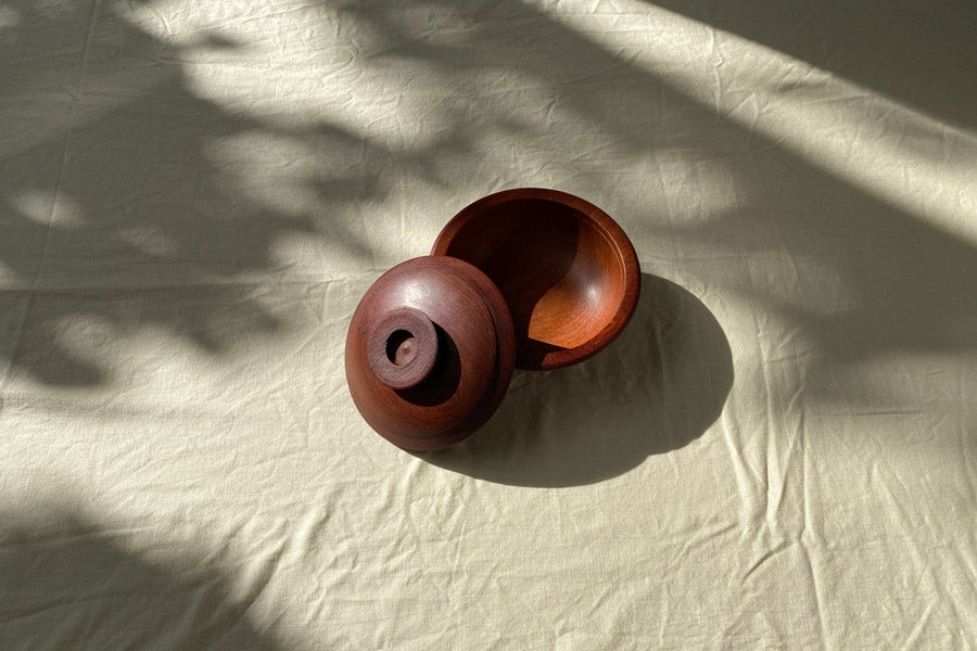 Wooden Bowl with Lid