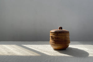 Large Wooden Bowl with Lid